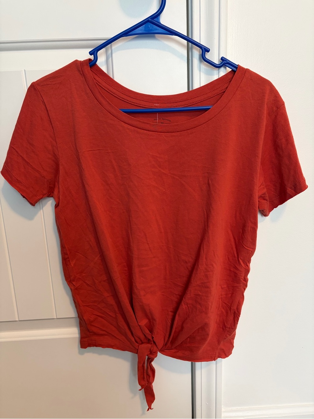 Billabong Red Tie-Front Tee